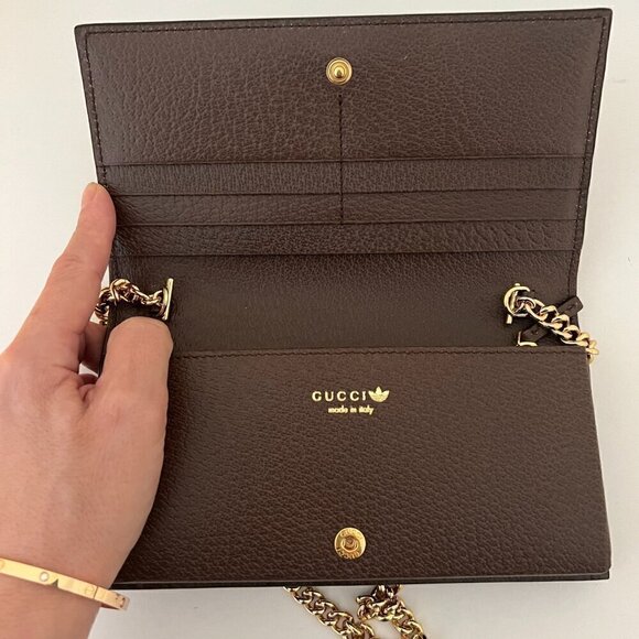 GUCCI X ADIDAS Mini Chain Crossbody Bag Clutch Limited Edition - Picture 7 of 13